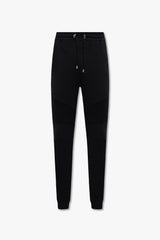 Balmain Black Sweatpants With Logo - Men - Piano Luigi