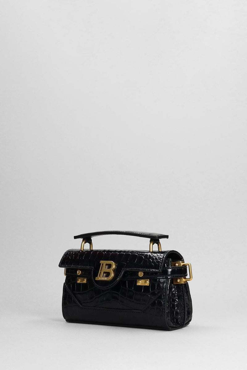 Balmain B Buzz 19 Shoulder Bag In Black Leather - Women - Piano Luigi