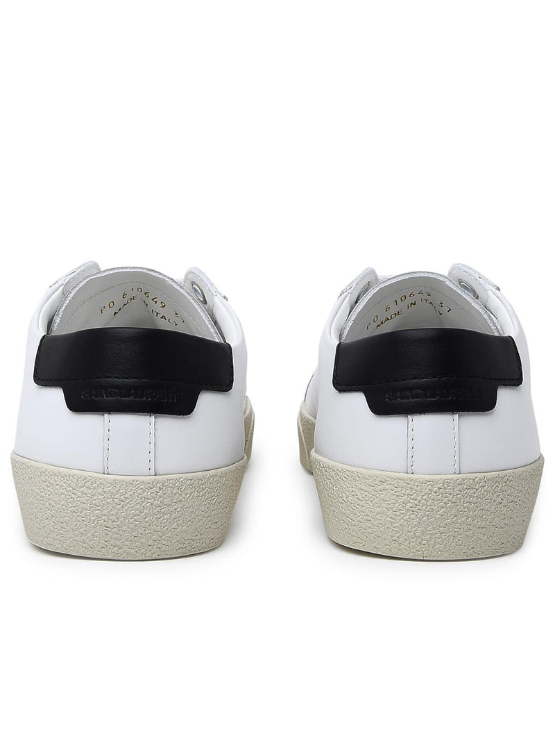 Saint Laurent White Leather Sneakers - Men - Piano Luigi