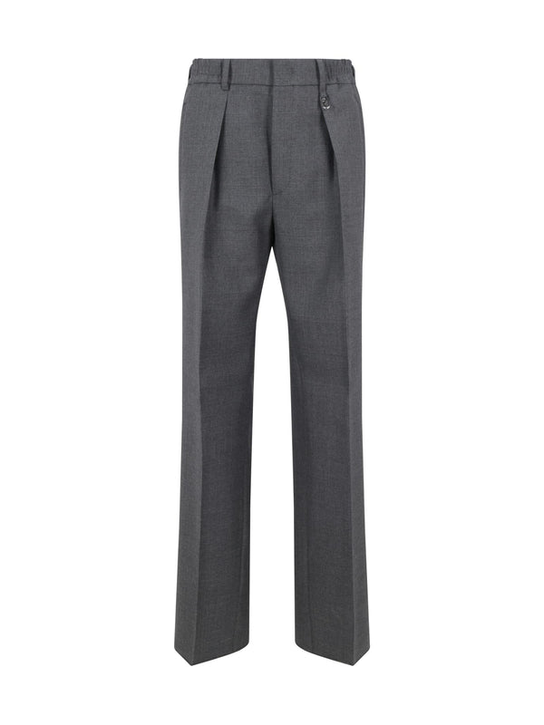 Fendi Grey Wool Trousers - Men - Piano Luigi