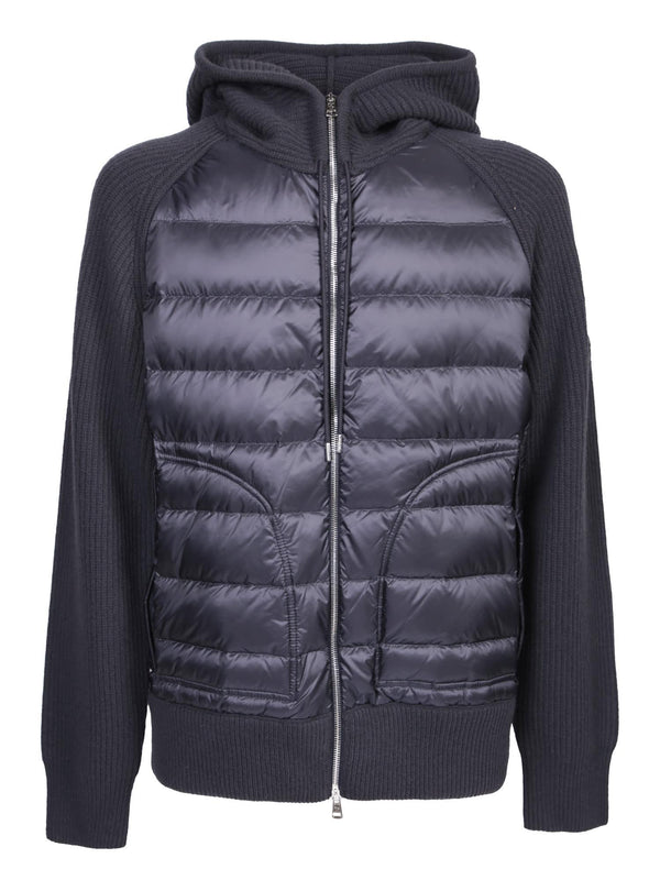 Moncler Zippered Blue Cardigan - Men - Piano Luigi