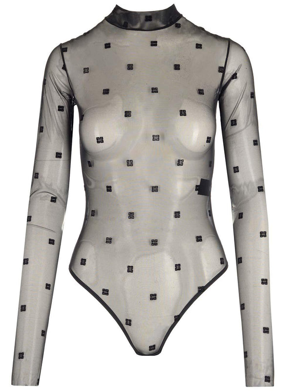 Givenchy Transparent Bodysuit $g Motif - Women - Piano Luigi