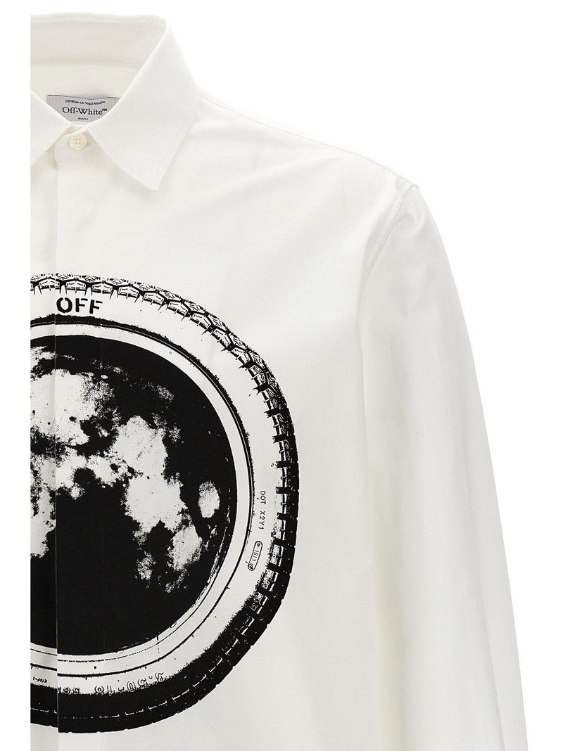 Off-White Tyre Moon Printed Poplin Shirt - Men - Piano Luigi