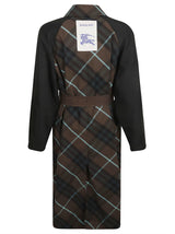 Burberry Check Belted Long Coat - Men - Piano Luigi