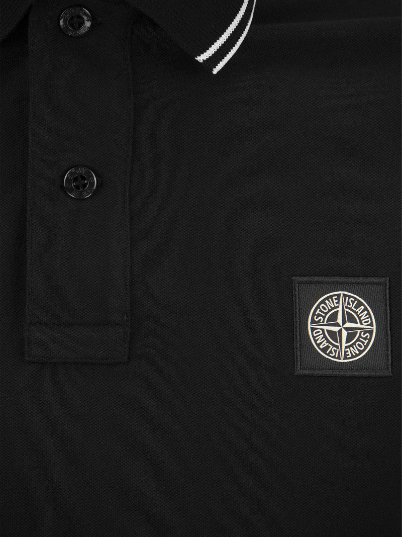 Stone Island Logo Patch Short-sleeved Polo Shirt - Men - Piano Luigi