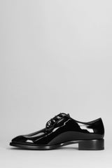 Christian Louboutin Chambeliss Lace Up Shoes In Black Patent Leather - Men - Piano Luigi