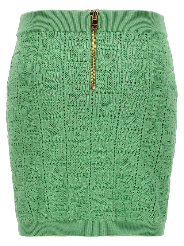 Balmain monogramma Skirt - Women - Piano Luigi