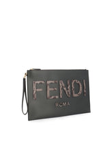 Fendi Logo Detailed Large Flat Pouch - Women - Piano Luigi