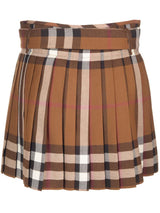 Burberry Pleated Mini Skirt With Tartan Pattern - Women - Piano Luigi