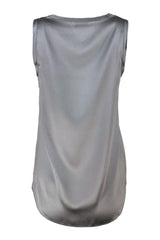 Brunello Cucinelli Sleeveless Round Neck Top In Stretch Silk - Women - Piano Luigi