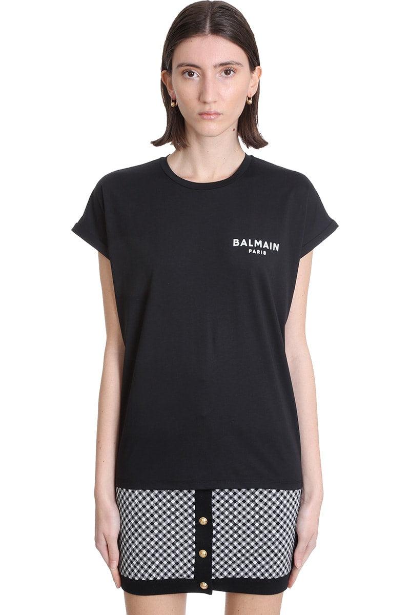 Balmain T-shirt In Black Cotton - Women - Piano Luigi