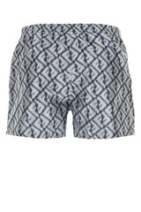 Fendi Ff Print Swim Shorts - Men - Piano Luigi