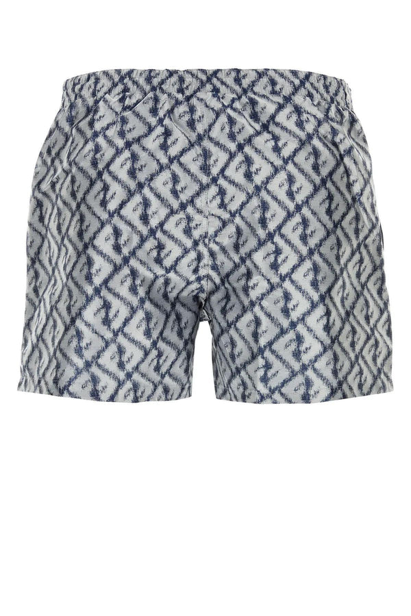 Fendi Ff Print Swim Shorts - Men - Piano Luigi