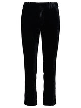 Balmain Black Silk Blend Pants - Women - Piano Luigi