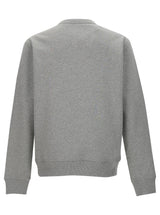 Balmain Grey Crewneck Sweatshirt With Contrasting Logo Lettering In Cotton Man - Men - Piano Luigi