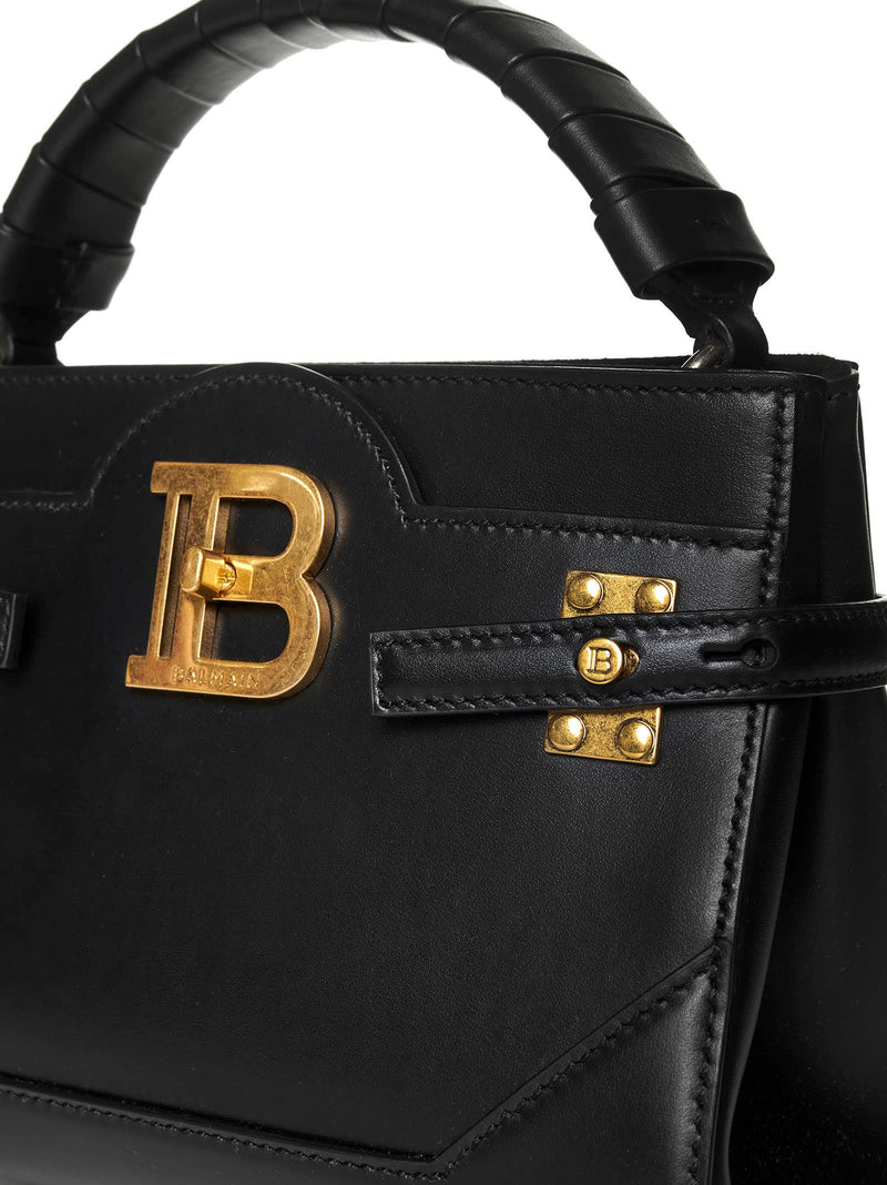 Balmain Bbuzz 22 Black Leather Bag - Women - Piano Luigi