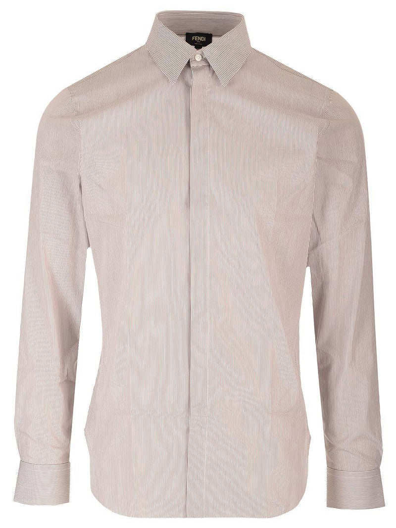 Fendi Striped Pattern Shirt - Men - Piano Luigi