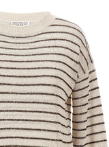 Brunello Cucinelli Striped Sweater - Women - Piano Luigi