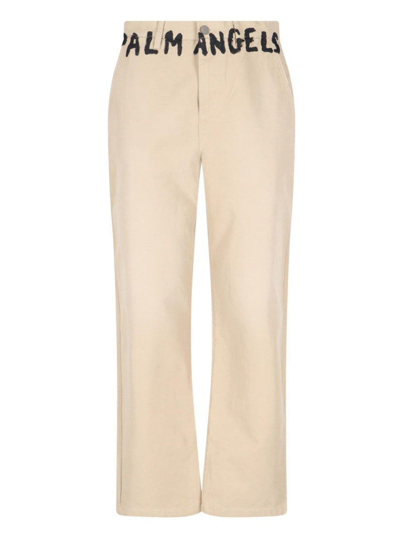 PALM ANGELS, Beige Women's Leggings