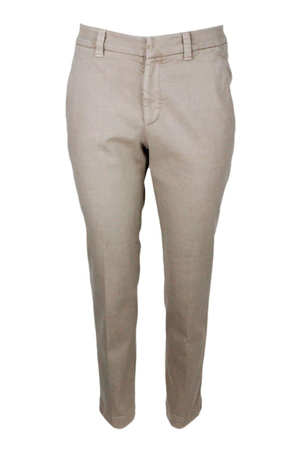 Brunello Cucinelli Stretch Cotton Cigarette Trousers - Women - Piano Luigi