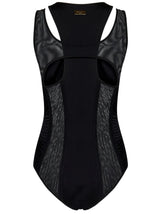 Balmain Black Tulle Body Top With Cut-out - Women - Piano Luigi