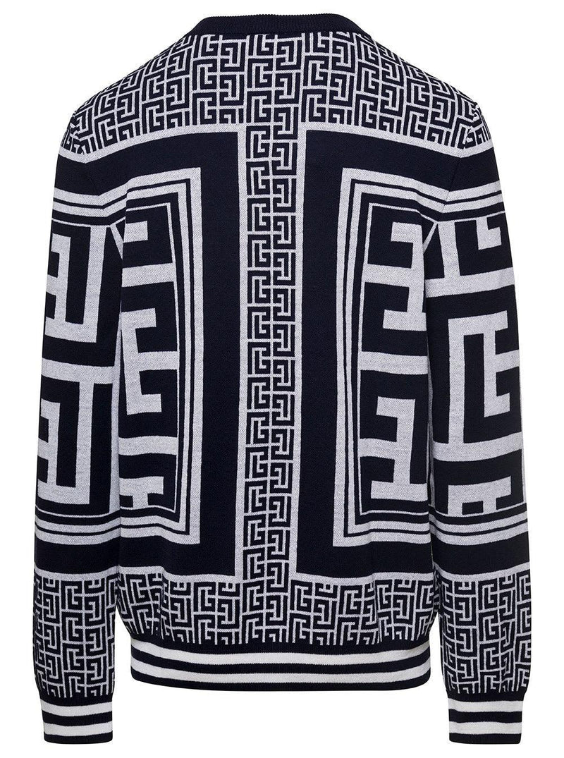 Balmain Maxi Monogram Scarf Sweater - Men - Piano Luigi