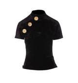 Balmain Velvet Jersey T-shirt - Women - Piano Luigi