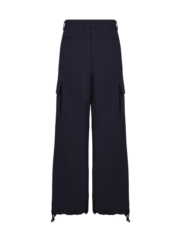 Off-White Embroidered Drill Cargo Trousers - Men - Piano Luigi