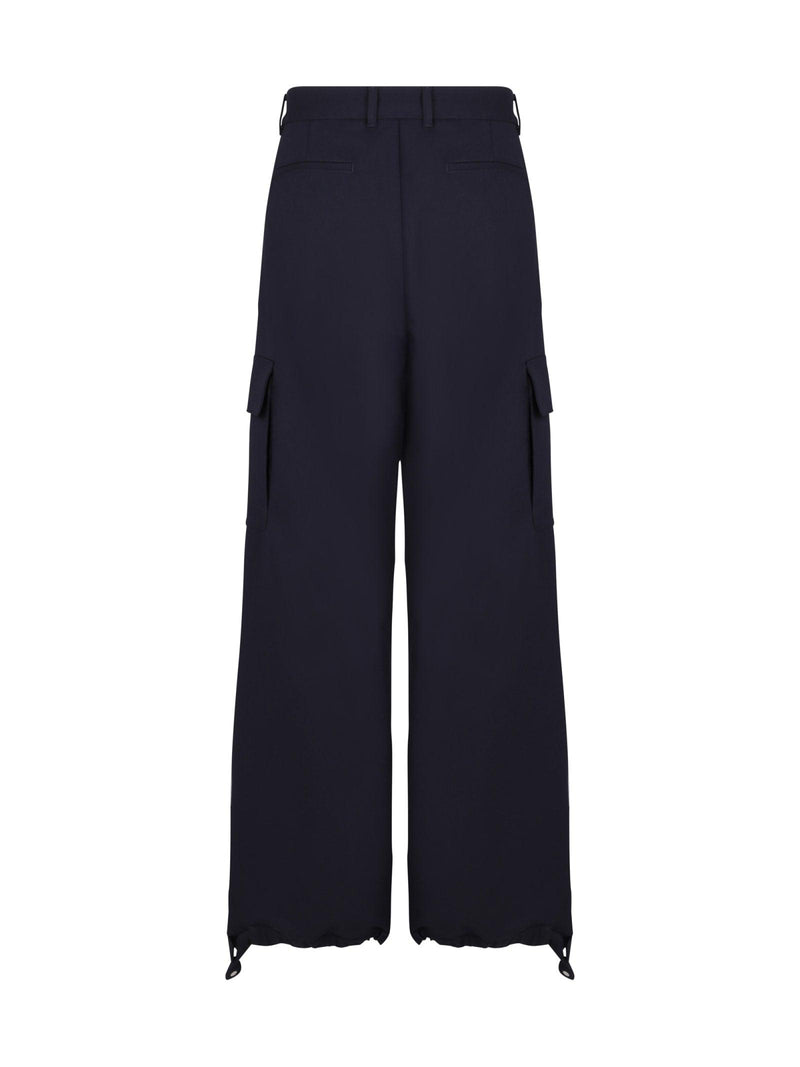 Off-White Embroidered Drill Cargo Trousers - Men - Piano Luigi