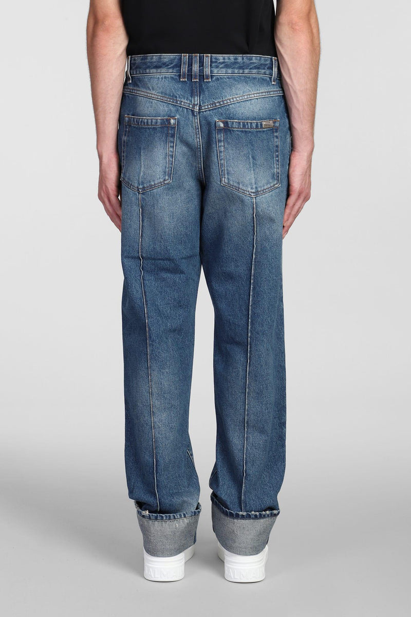 Balmain Jeans In Blue Cotton - Men - Piano Luigi