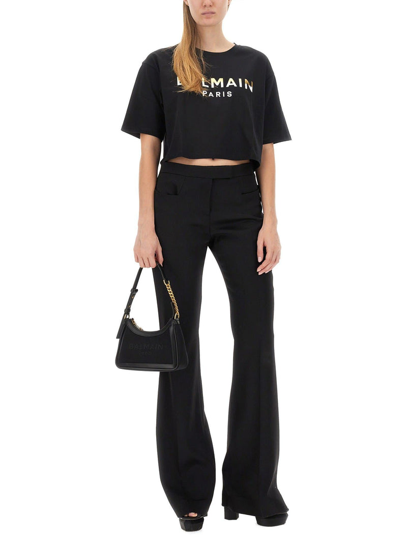 Balmain Logo Print T-shirt - Women - Piano Luigi