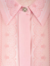 Versace Pink Silk Twill Shirt - Women - Piano Luigi