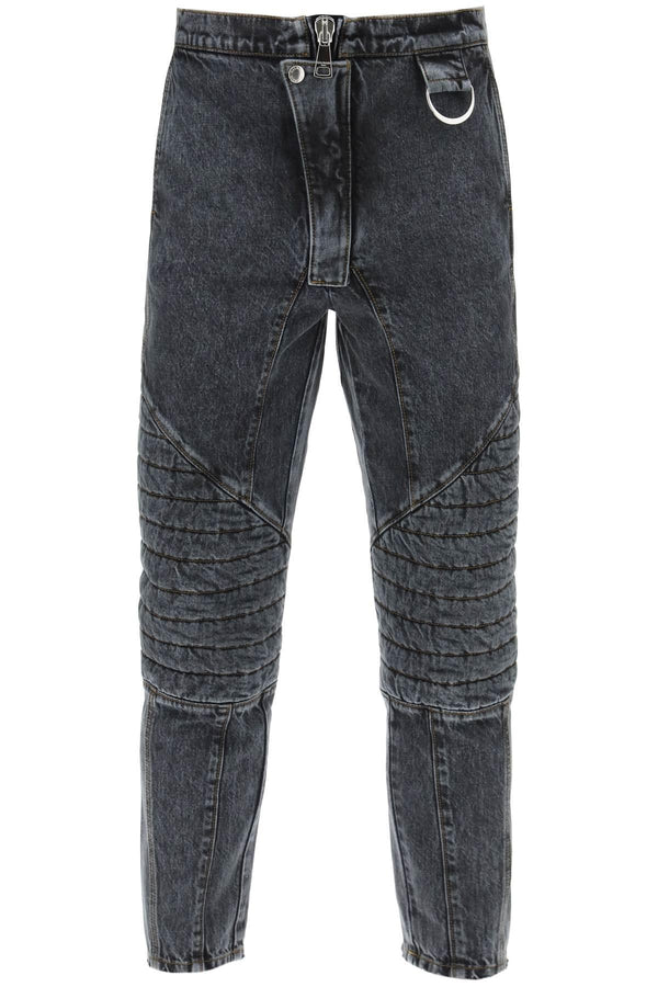 Balmain Jeans With Quilted And Padded Inserts - Men - Piano Luigi