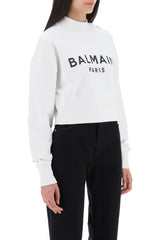 Balmain Logo Cropped Sweatshirt - Women - Piano Luigi