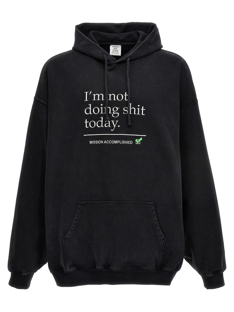 VETEMENTS Not Doing Shit Today Hoodie - Men - Piano Luigi