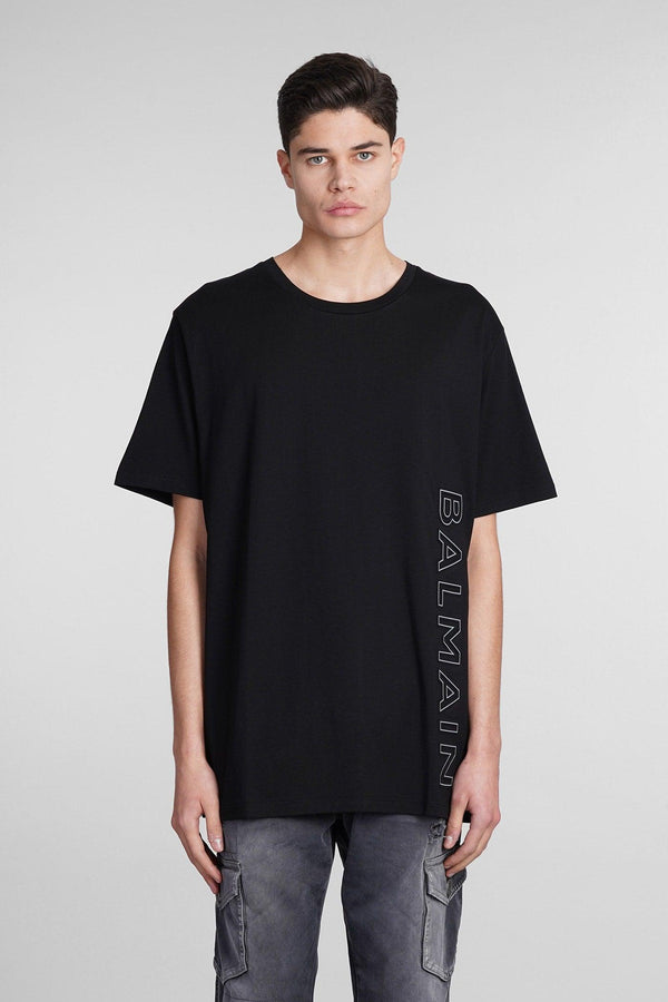 Balmain T-shirt In Black Cotton - Men - Piano Luigi