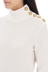 Balmain Sweater In Monogram Knit - Women - Piano Luigi