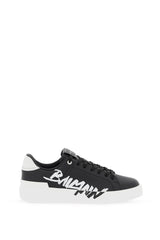 Balmain Leather b-court Sneakers With Logo Print - Men - Piano Luigi