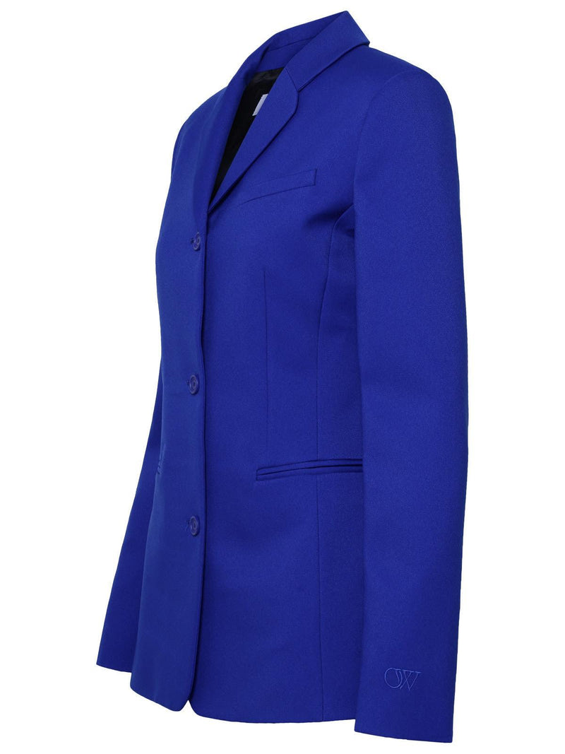 Off-White tech Drill Blue Polyester Blazer - Women - Piano Luigi