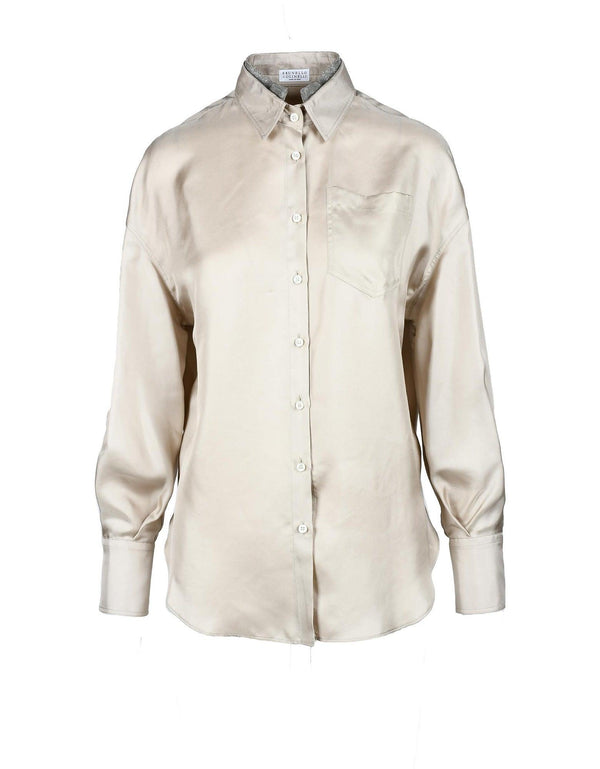 Brunello Cucinelli Womens Beige Shirt - Women - Piano Luigi