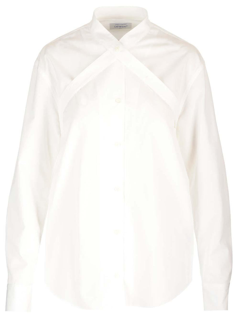 Off-White Cut- Out Popeline Shirt - Women - Piano Luigi