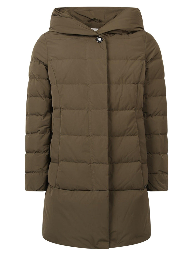 Woolrich Trequarti Parka Puffy P Dk Green - Women - Piano Luigi