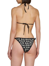 Balmain Logo Glitter-embellished Triangle Bikini Set - Women - Piano Luigi