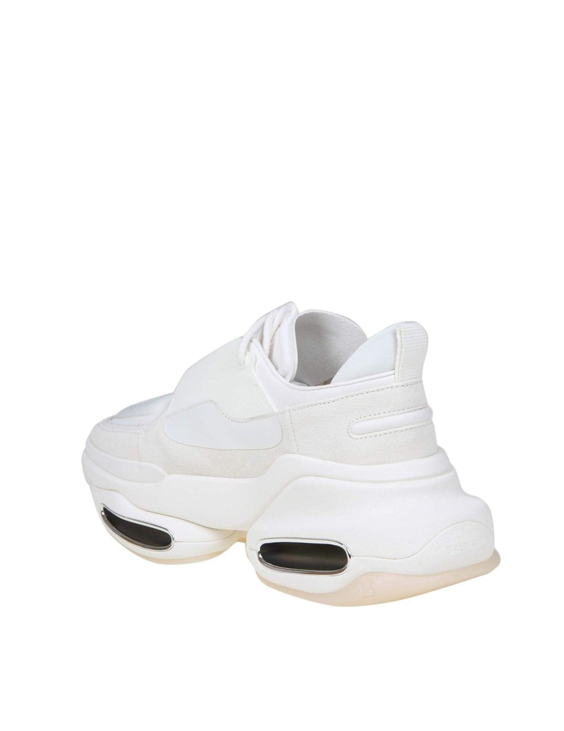 Balmain B Bold Sneakers In White Leather - Men - Piano Luigi