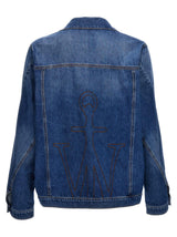 J.W. Anderson twisted Workwear Denim Jacket - Men - Piano Luigi