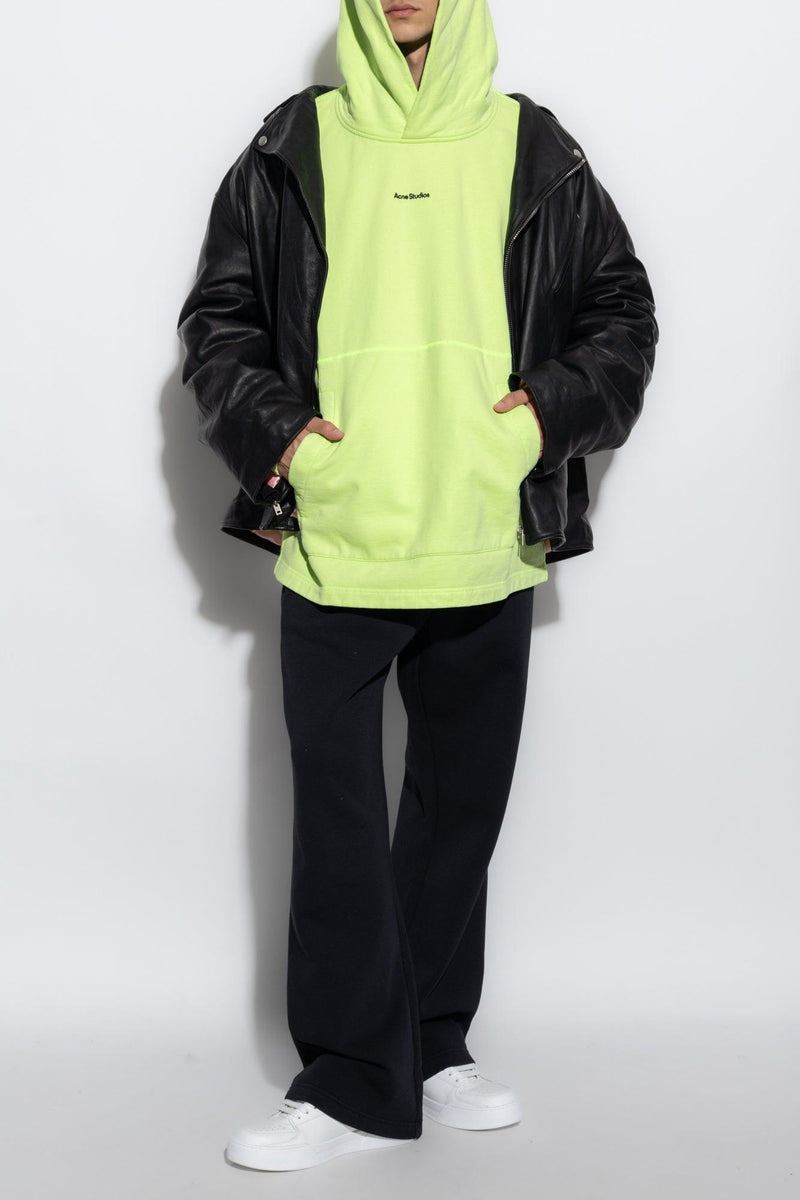 Acne Studios Neon Hoodie With Logo - Men - Piano Luigi