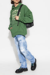 Dsquared2 Green Printed Hoodie - Men - Piano Luigi