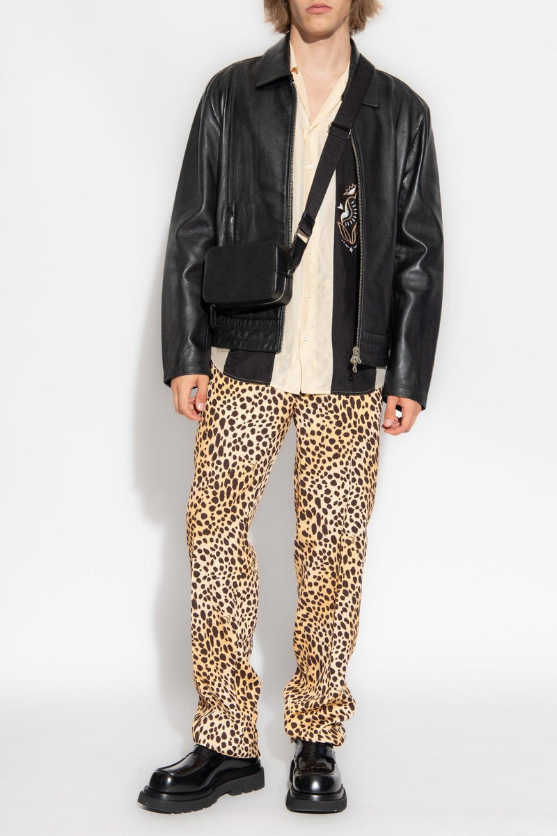 Dsquared2 Beige Trousers With Animal Motif - Men - Piano Luigi