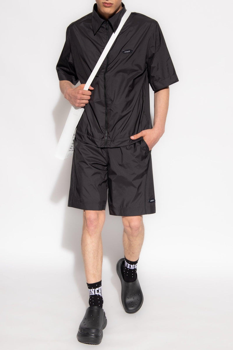 Givenchy Black Shorts With Logo - Men - Piano Luigi