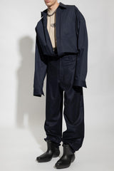 Balenciaga Navy Blue Oversize Shirt - Men - Piano Luigi